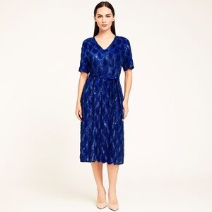 Royal Blue Sequin Dress XL Elegant Knee Length Formal Party Cocktail Custom Made